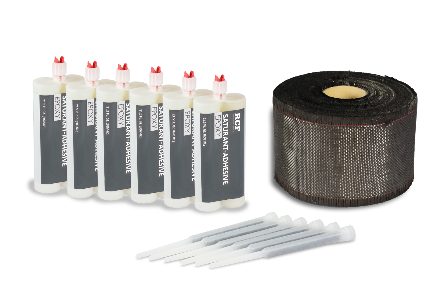 KIT ROLL PLAIN BIDIRECTIONAL 560GSM 12K TOW 12" WIDTH WITH ADHESIVE by Rhino Carbon Fiber