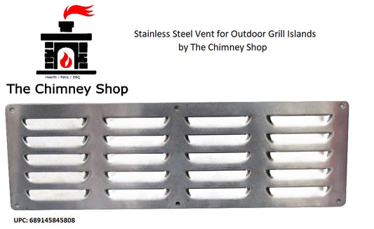 Stainless Steel Vent for Outdoor Grill Islands by The Chimney Shop